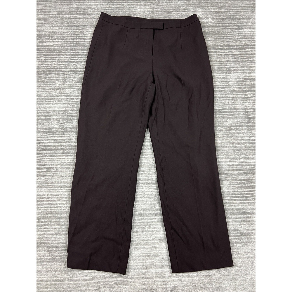 Nygard Collection Dress Pants Women 12 Brown Straight Leg Professional 32087124